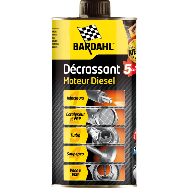 Décrassant Moteur Diesel Bardahl 5 en 1 - Nettoie turbo, EGR, FAP, réduit consommation et pollution