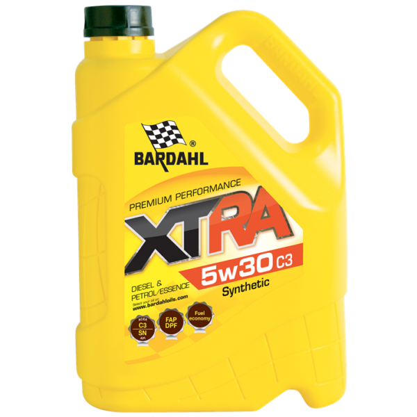 Huile moteur BARDAHL 34103 5W30 XTRA C3 bidon 5L – Protection et performance moteur.